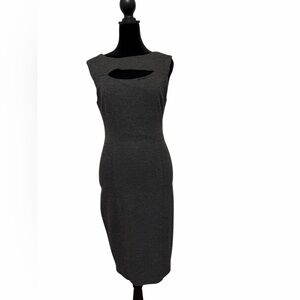 bebe Charcoal Sleeveless Midi Dress XS